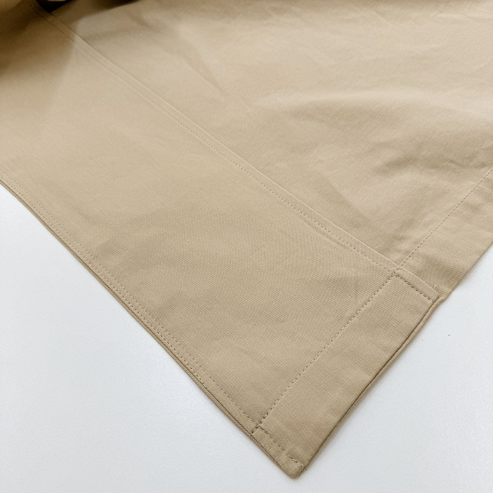 Longline Single Breasted Cotton Trench Coat - Khaki - 13