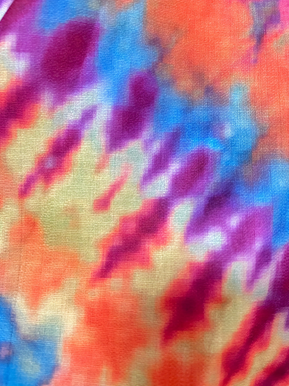 Retro Tie Dye Short Sleeve Camp Shirt - Tie-dye - 2
