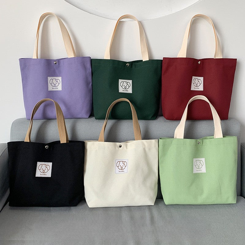 Cartoon Patch Canvas Tote Bag