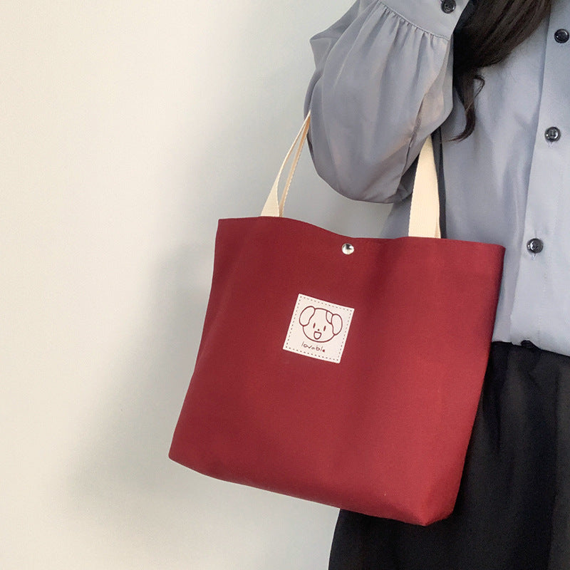Cartoon Patch Canvas Tote Bag - view 2