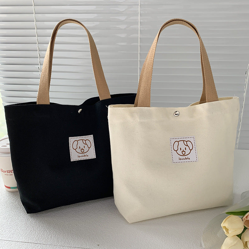 Cartoon Patch Canvas Tote Bag - view 3