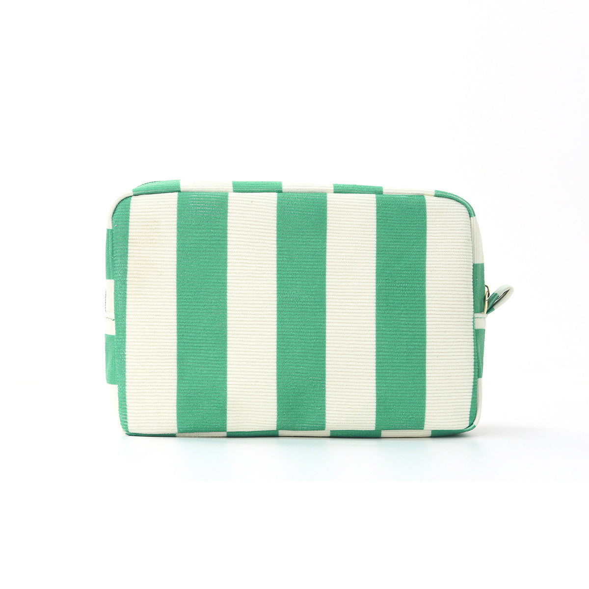 Bold Stripe Corduroy Boxy Cosmetic Pouch - Green