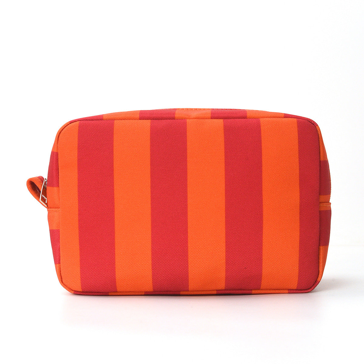Bold Stripe Corduroy Boxy Cosmetic Pouch - Orange