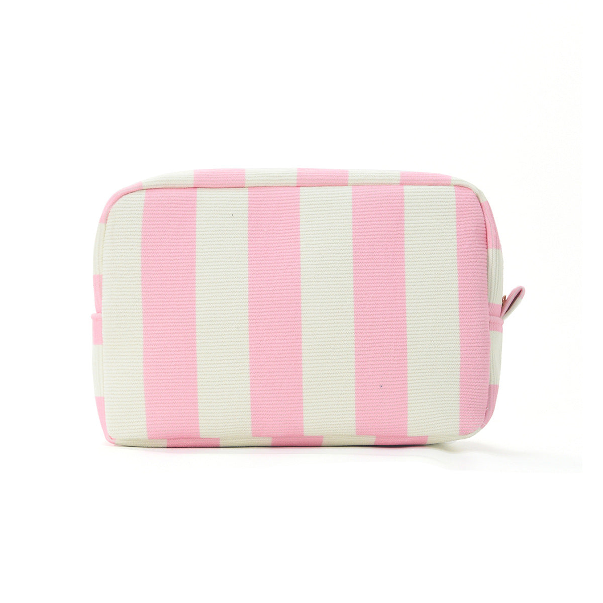 Bold Stripe Corduroy Boxy Cosmetic Pouch - Pink