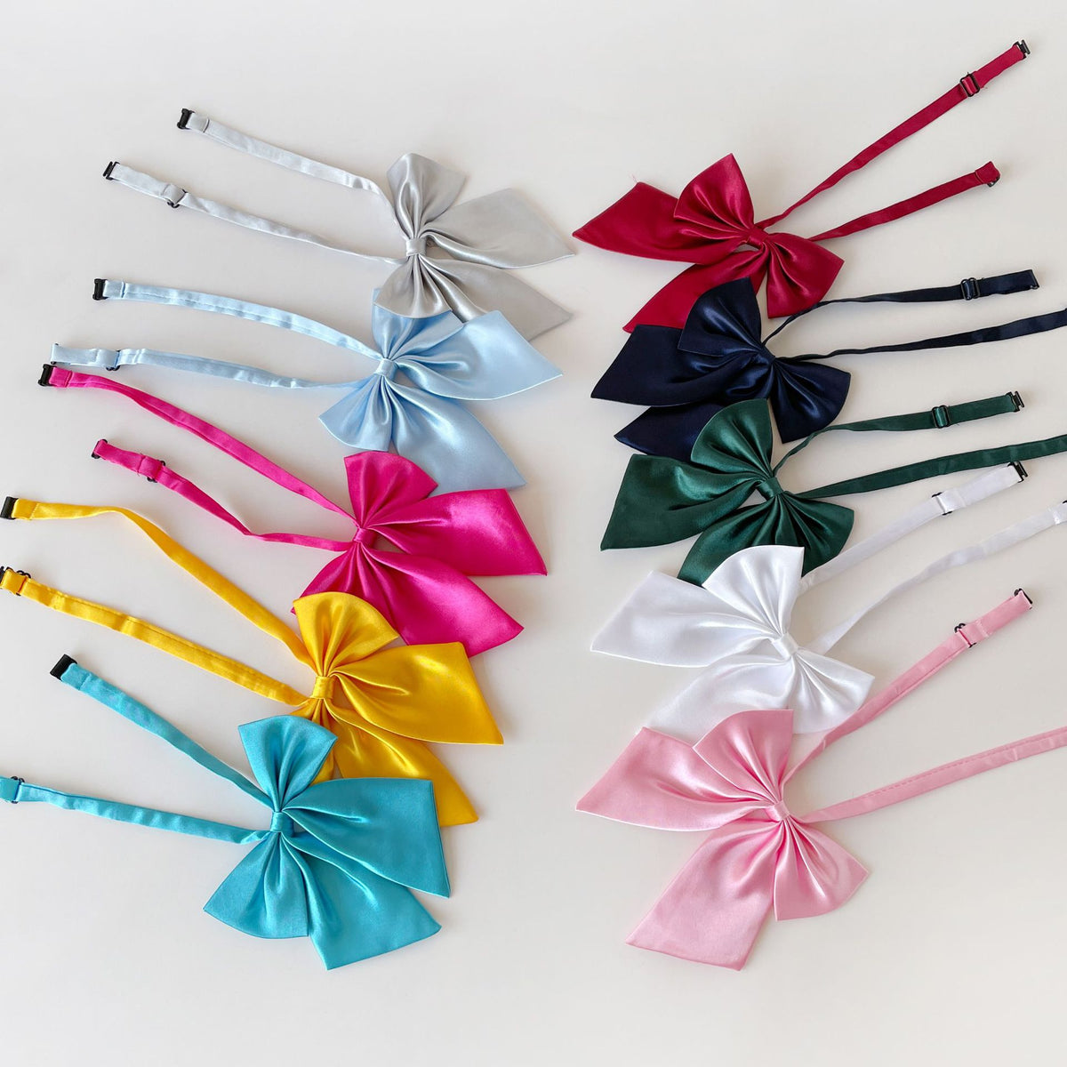 Glossy Satin Ribbon Bow Tie for Uniforms - view 1