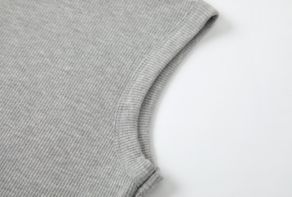 High Neck Ribbed Tank Top - view 7