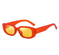 Chunky Rectangle Retro Frame Sunglasses - C10