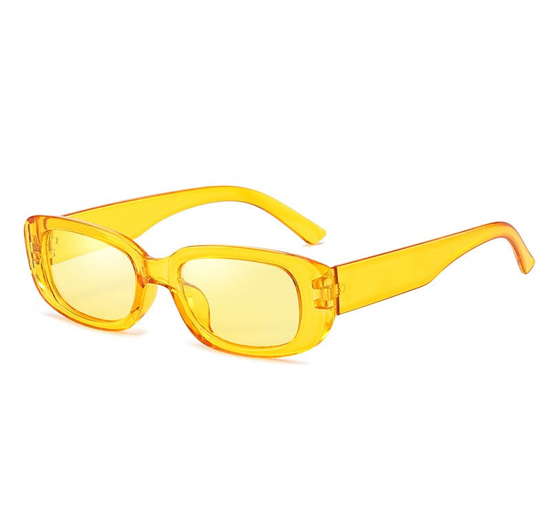 Chunky Rectangle Retro Frame Sunglasses - C13