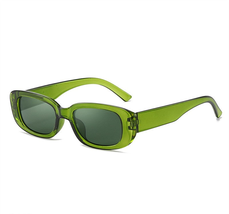 Chunky Rectangle Retro Frame Sunglasses - C16