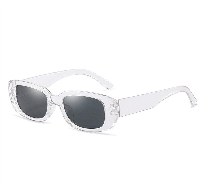 Chunky Rectangle Retro Frame Sunglasses - C18
