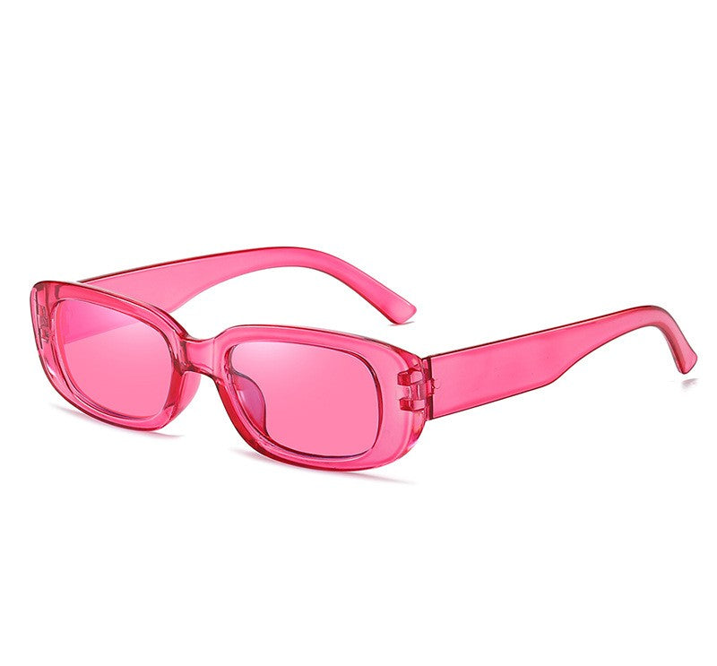 Chunky Rectangle Retro Frame Sunglasses - C20