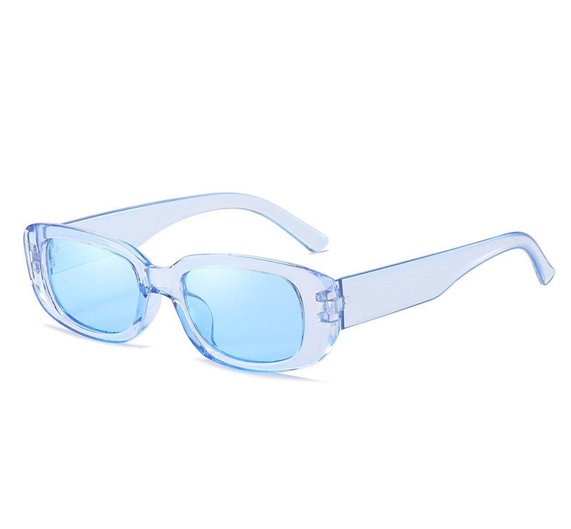 Chunky Rectangle Retro Frame Sunglasses - C6