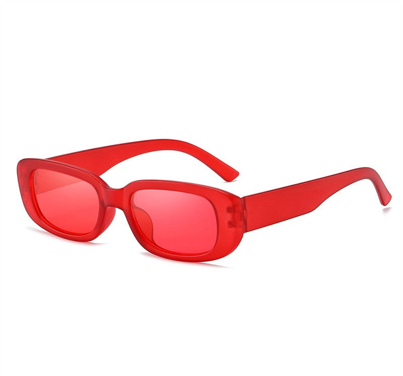 Chunky Rectangle Retro Frame Sunglasses - C9