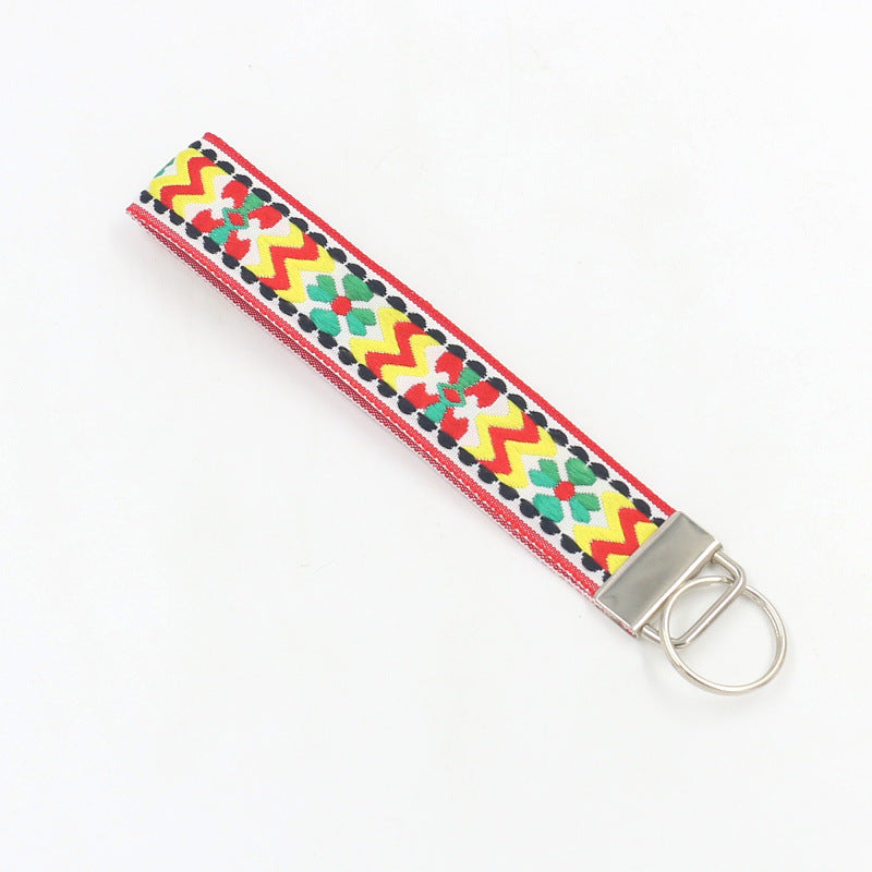 Embroidered Diamond Wristlet Keychain Strap - NO-4