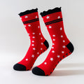 Ruffle Cuff Star Print Non-Slip Grip Socks - Stars