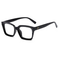 Classic Square Frame Clear Lens Eyeglasses - Black