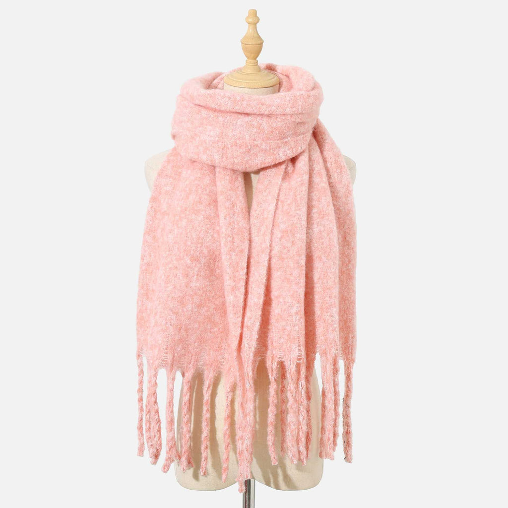 Chunky Boucle Fringe Blanket Scarf - Color_02