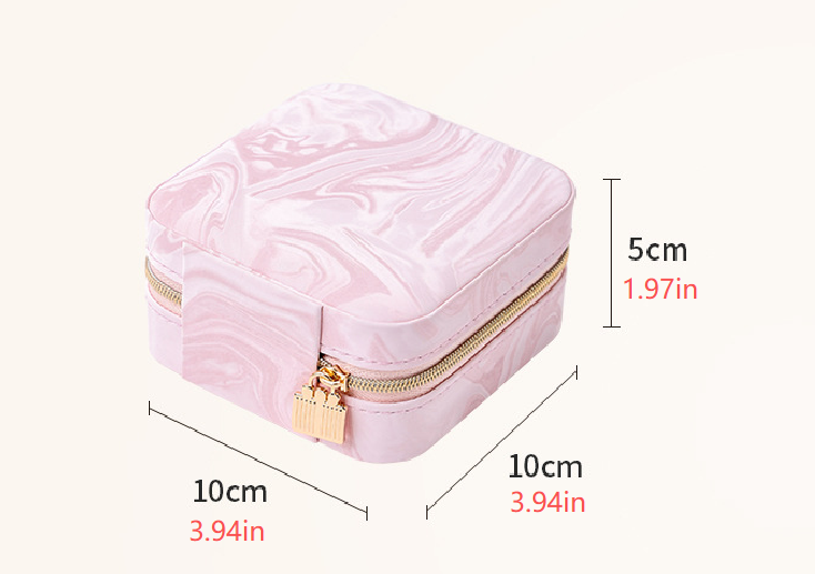 Swirl Marble Zip Jewelry Case Organizer - view 2