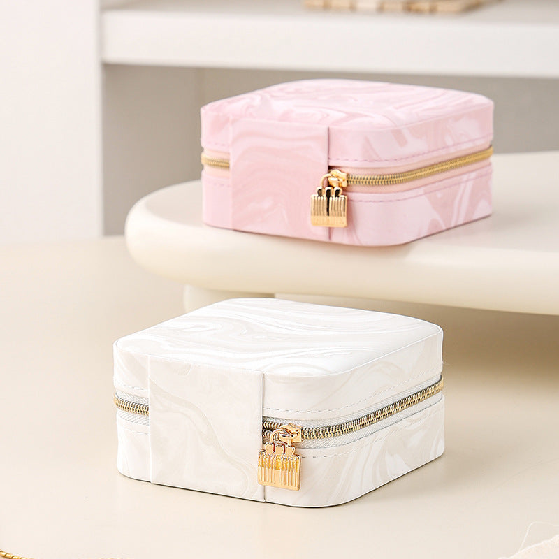 Swirl Marble Zip Jewelry Case Organizer - view 3