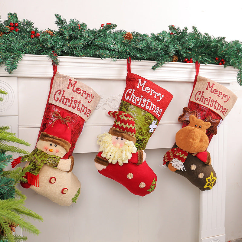 Plush Character Christmas Stocking Gift Holder - Elk - 2
