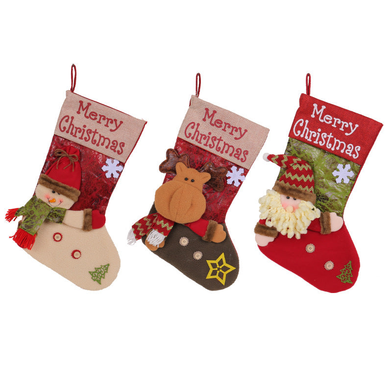 Plush Character Christmas Stocking Gift Holder - Elk - 3
