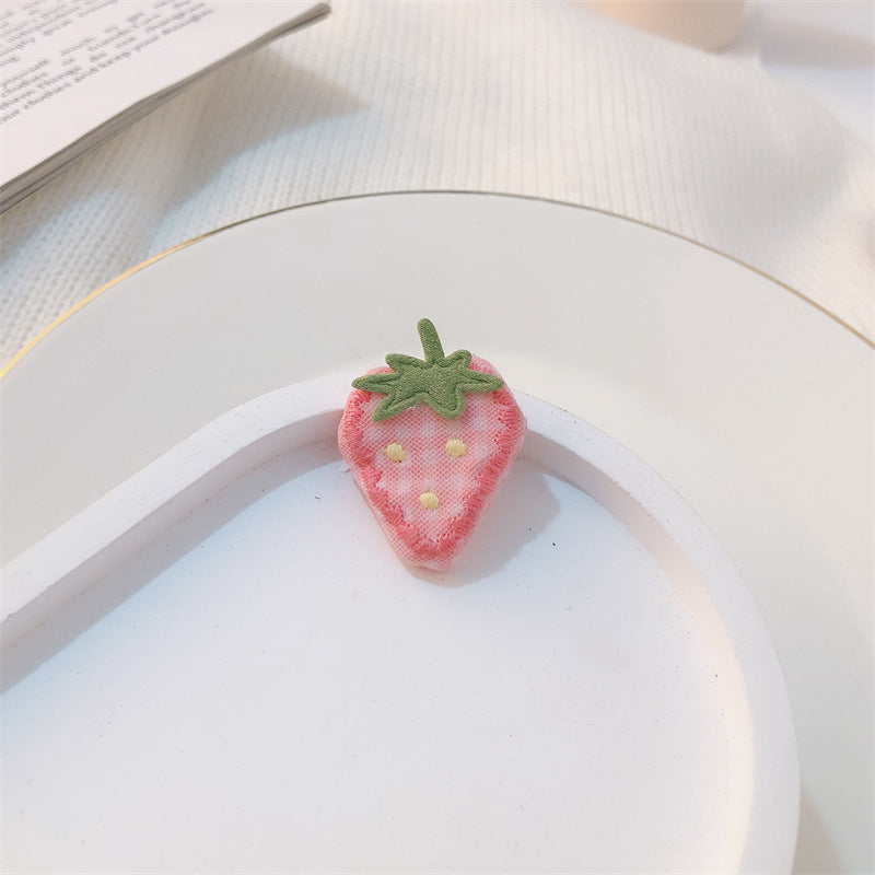 Strawberry Cherry Fruit Snap Hair Pin Set - Color_03