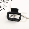 Mini Rectangle Matte Hair Claw Clip - black