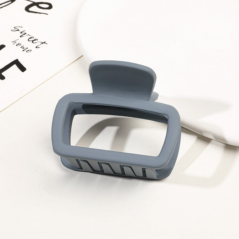 Mini Rectangle Matte Hair Claw Clip - gray