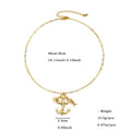 Anchor Flamingo Charm Chain Necklace - C1