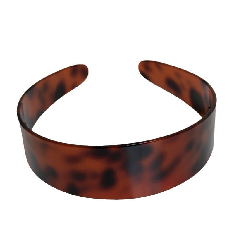 Wide Tortoise Print Resin Headband