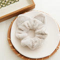 Fuzzy Cat Ear Plush Scrunchie - LightGrey