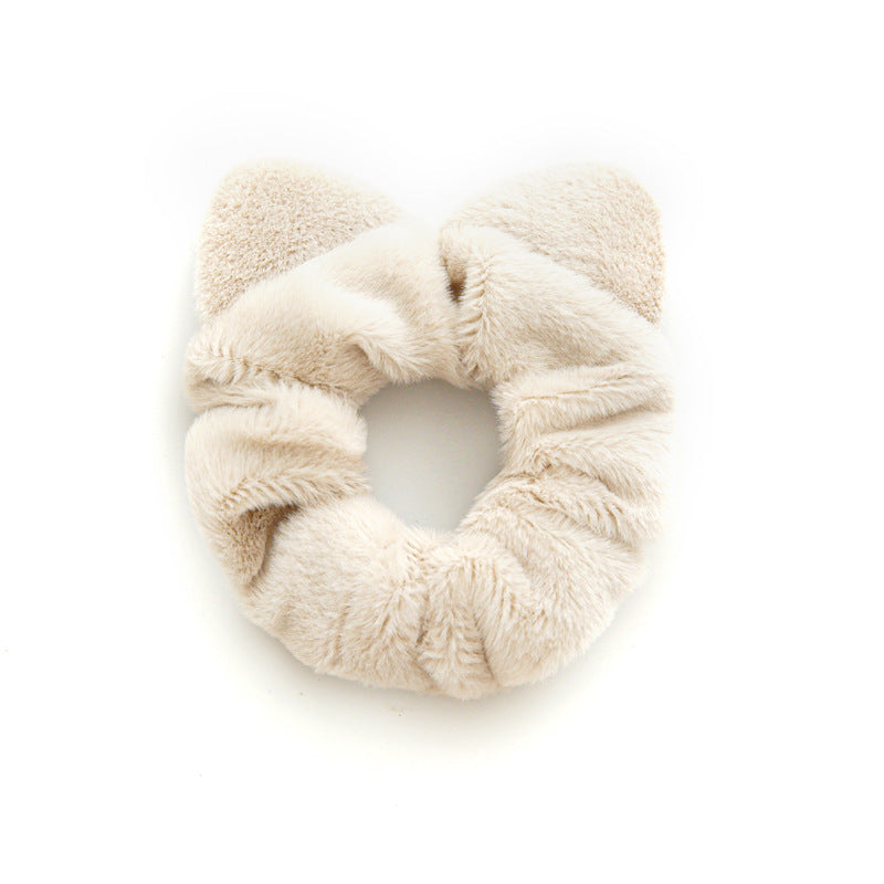 Fuzzy Cat Ear Plush Scrunchie - view 1