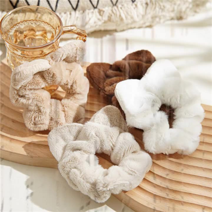 Fuzzy Cat Ear Plush Scrunchie - view 2