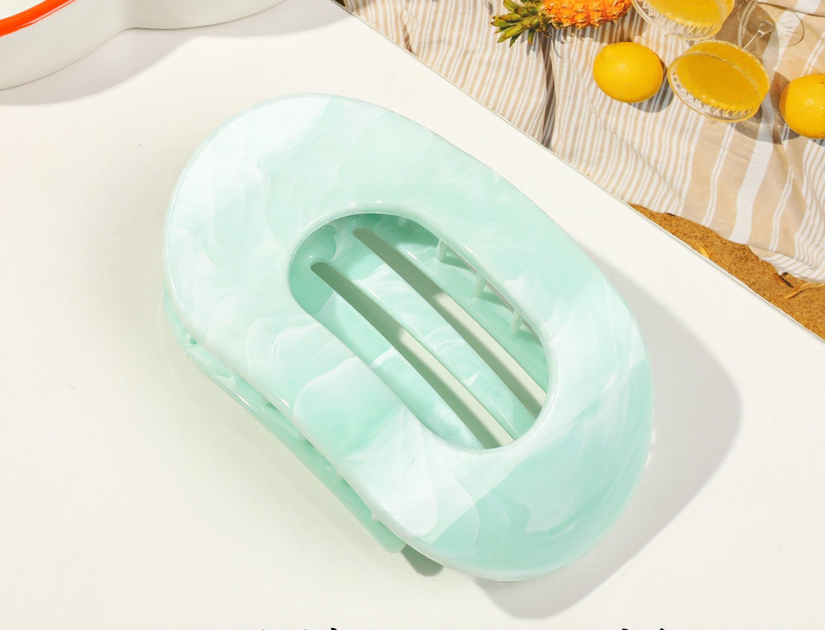 Marbled Flower And Bow Hair Claws - A_03