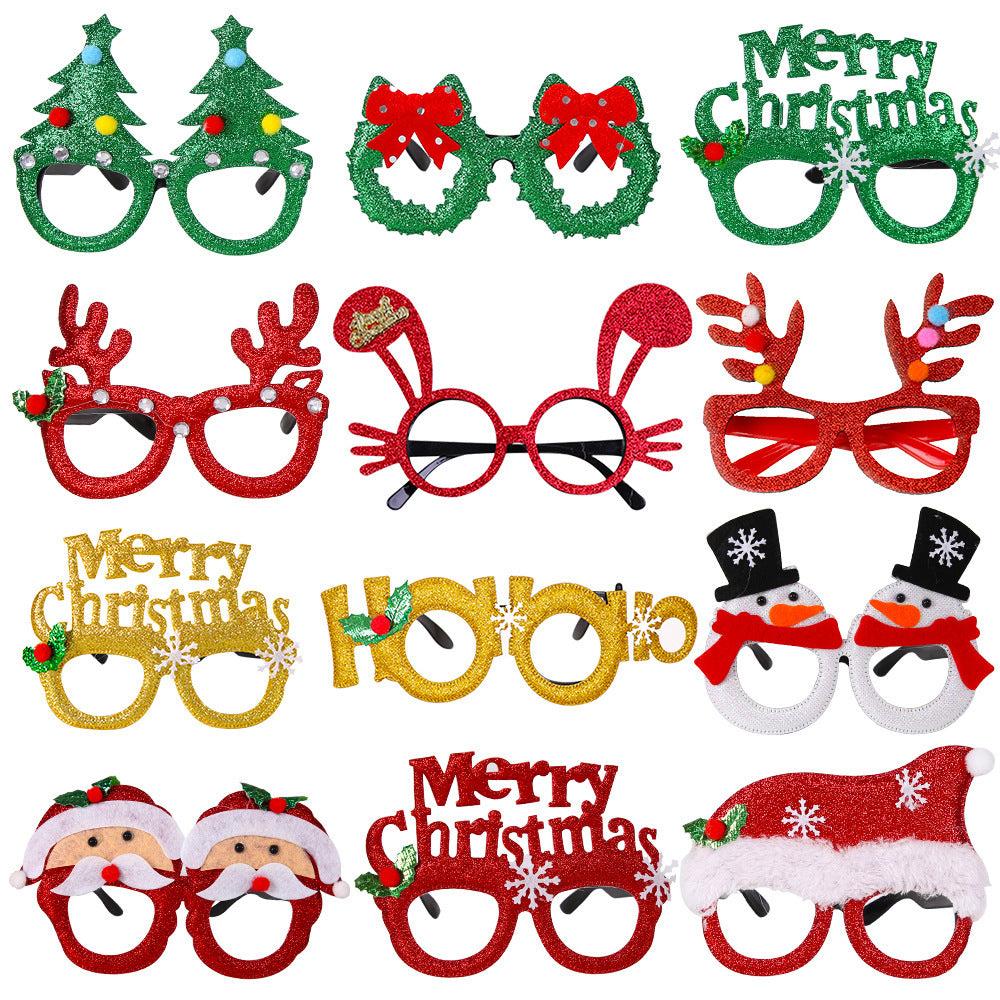 Glitter Novelty Holiday Party Glasses