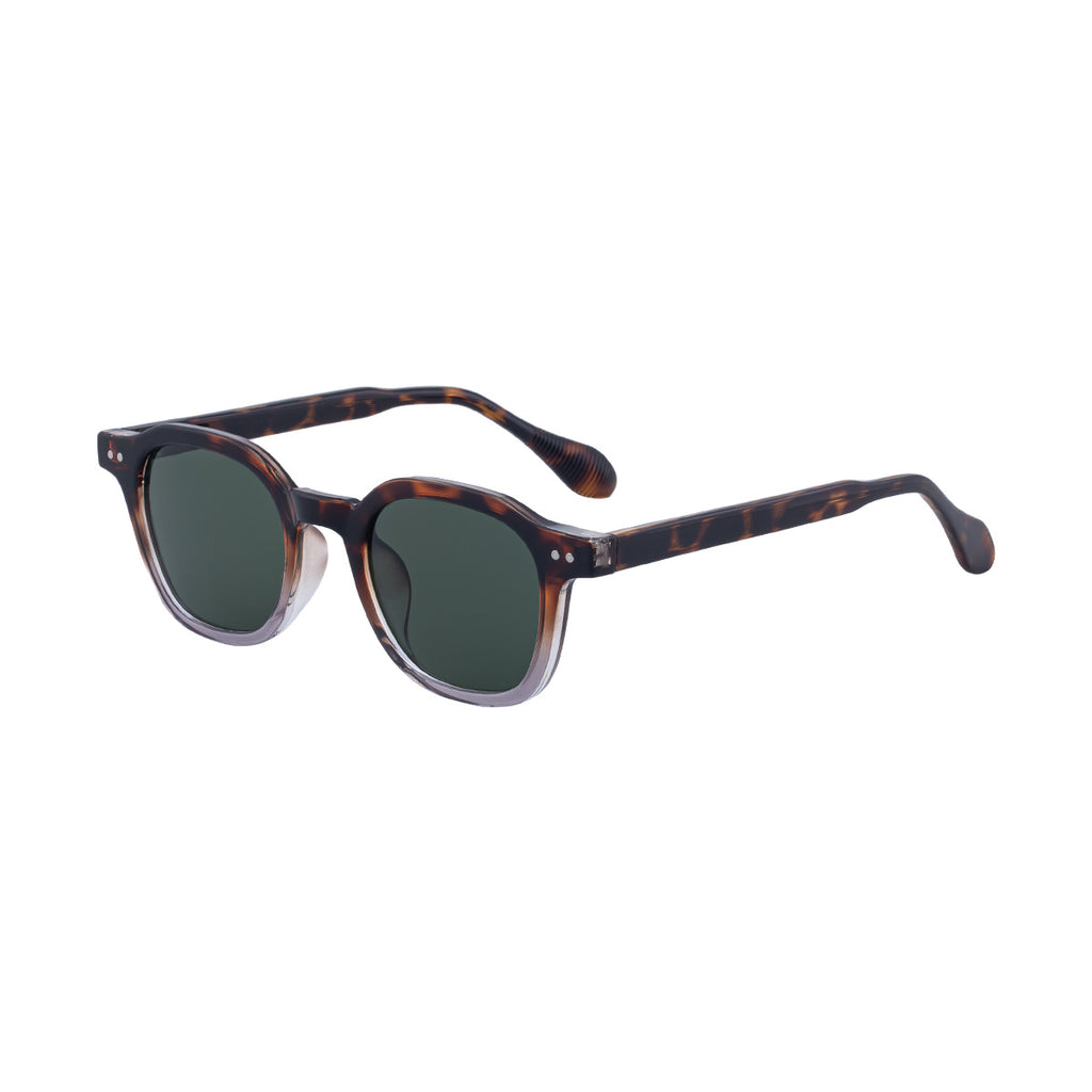 Retro Round-Square Acetate Sunglasses - Tortoise