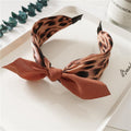 Vintage Bow-Knot Polka Dot & Leopard Headband - Brown Leopard