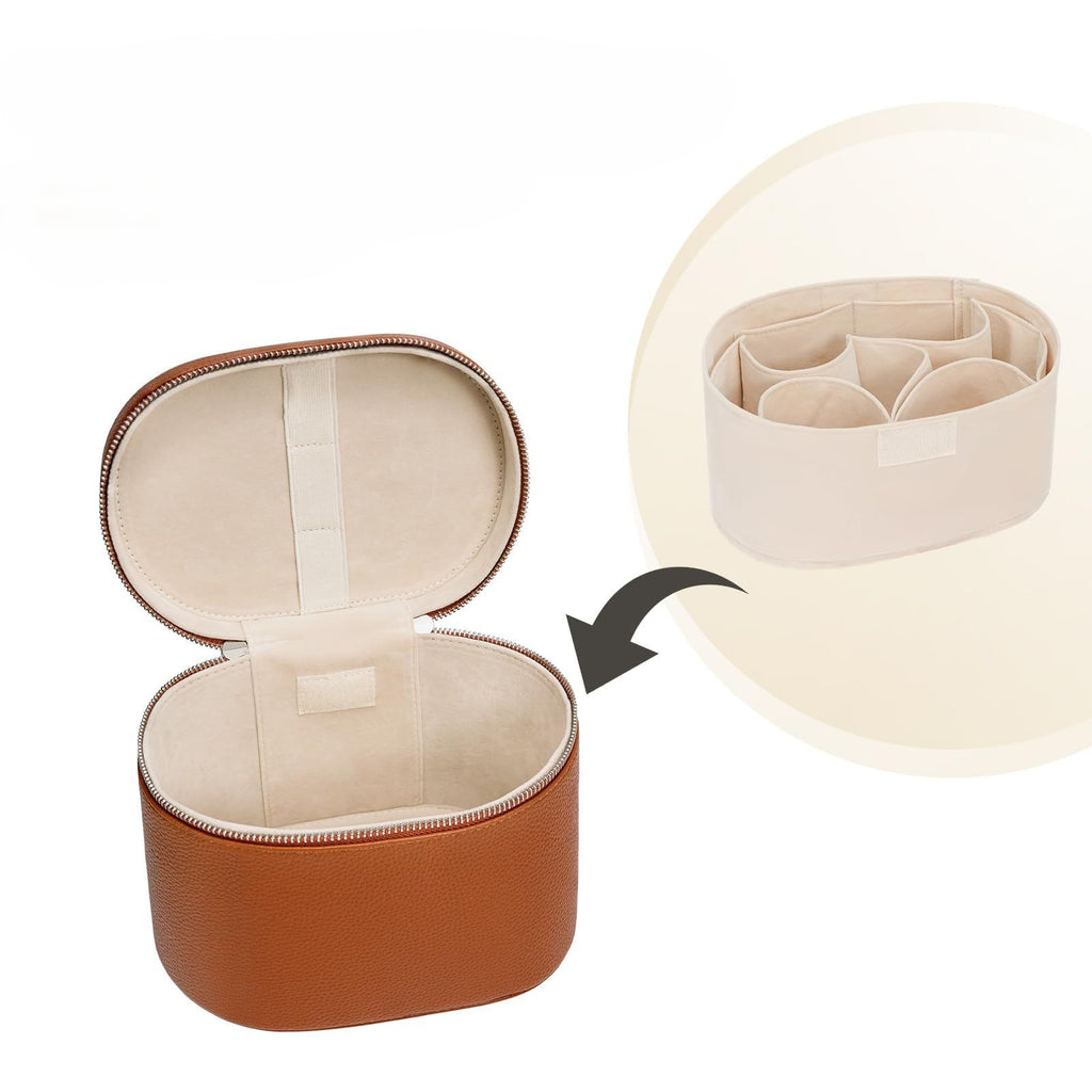 Structured Faux-Leather Vanity Case - interior
